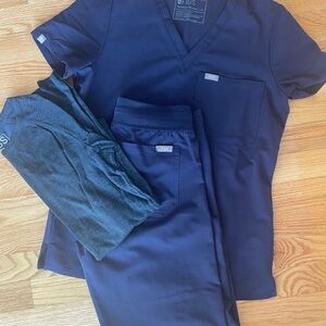 Navy Blue Scrub Set